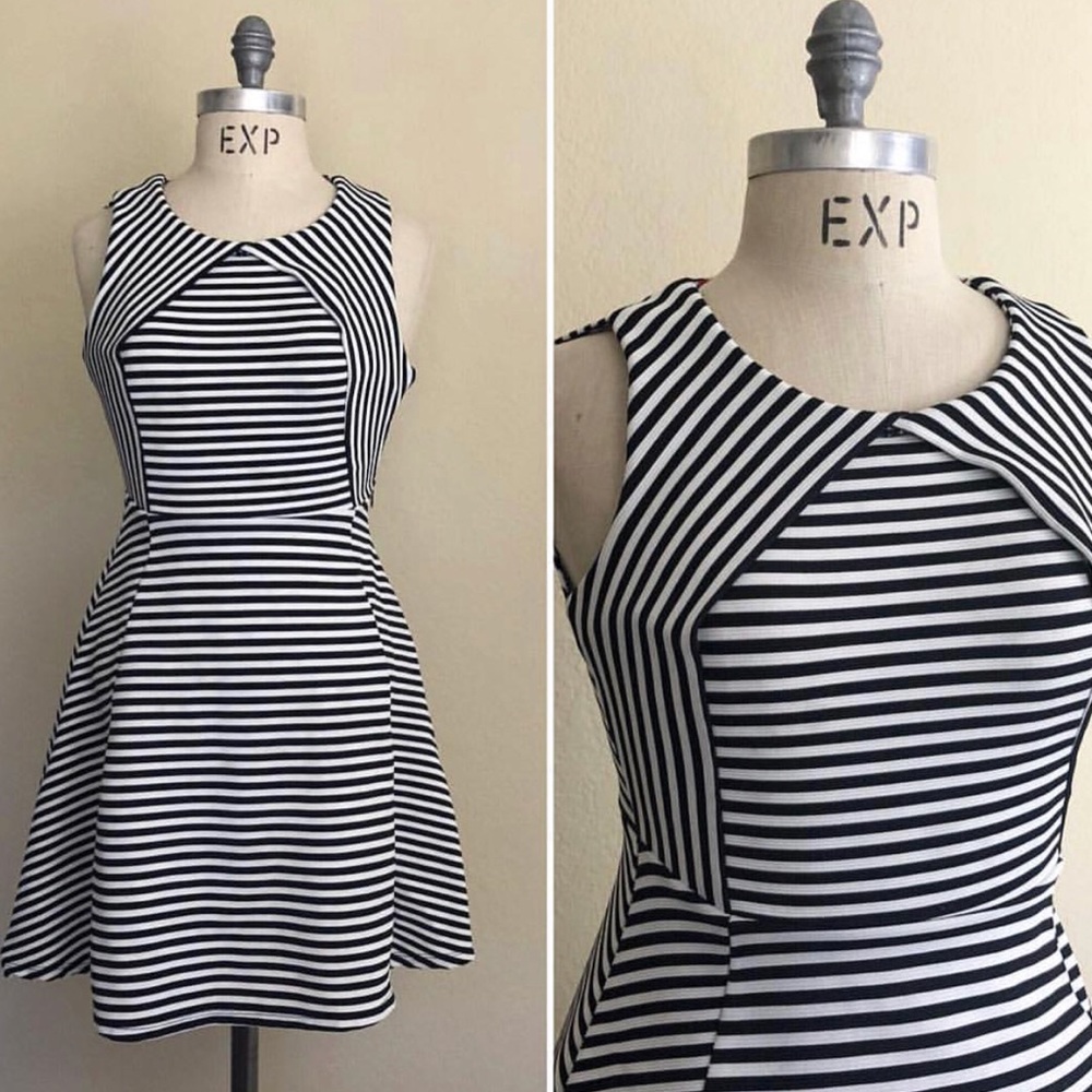 Striped skater dress